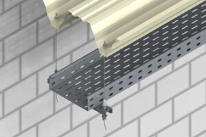 Koryto kablowe zawieszone na linkach