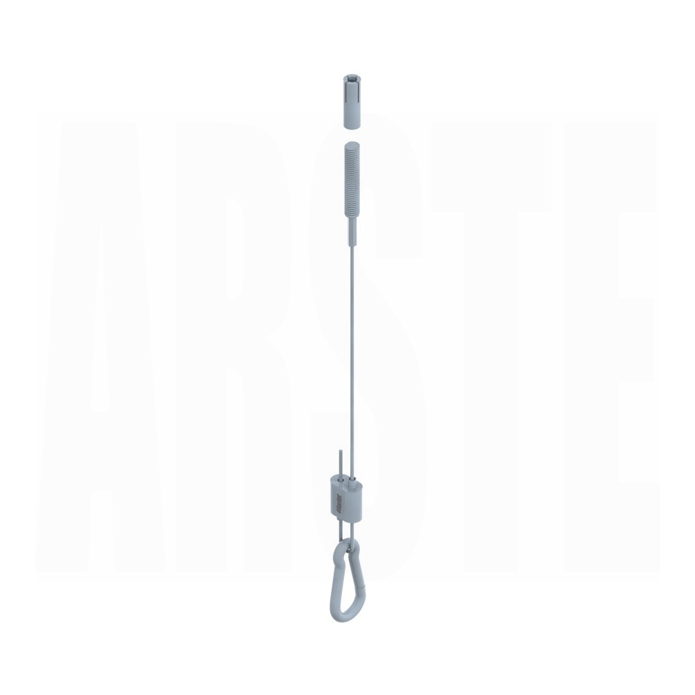 Steel wire with threaded end with carabiner, 4Sprint device